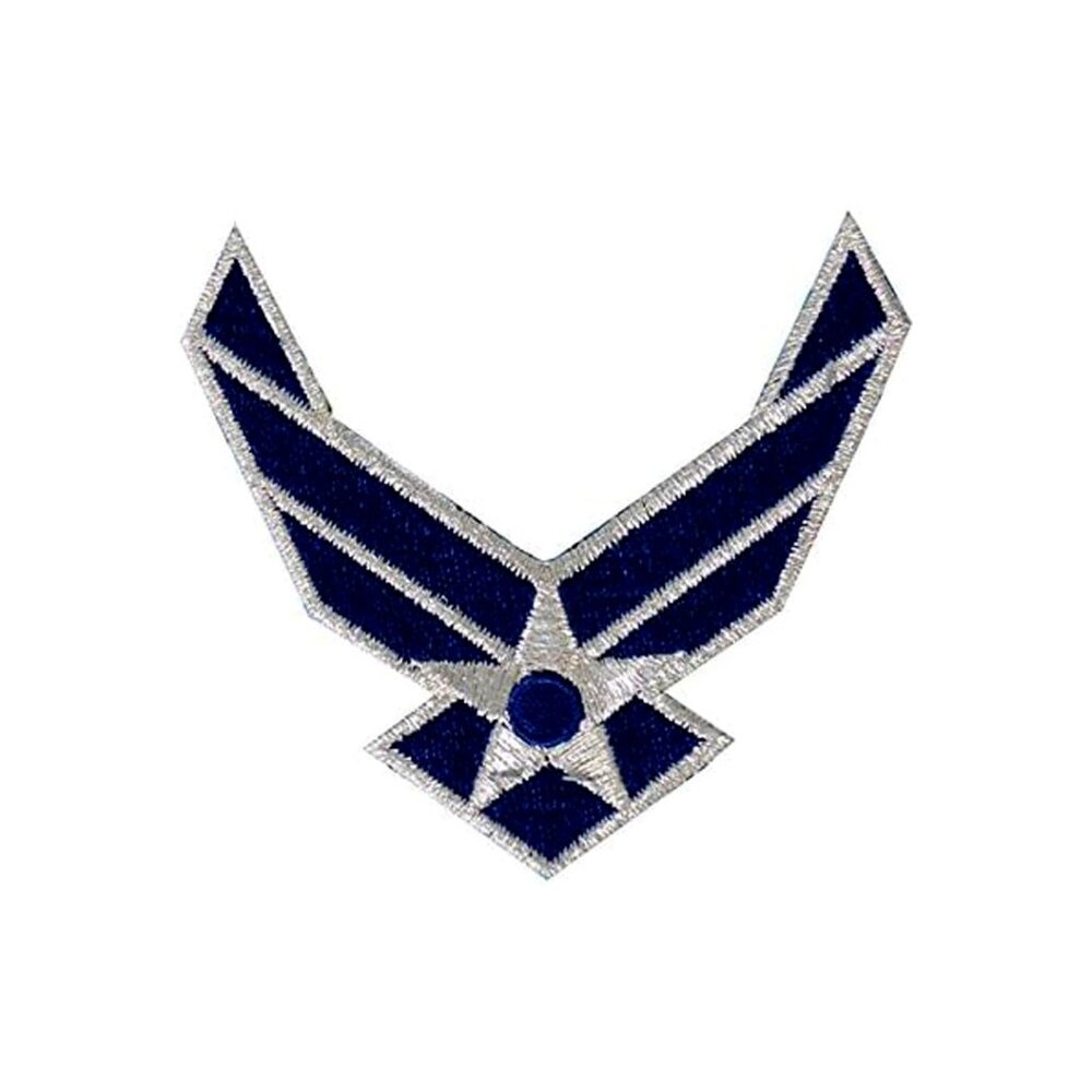 US AIR Force Logo - Patriotic Iron-On / Sew-On Embroidered Rayon Patch - 3" x 3"